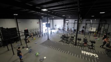 Overheaad view of Crossfit gym owned by Mat Fraser