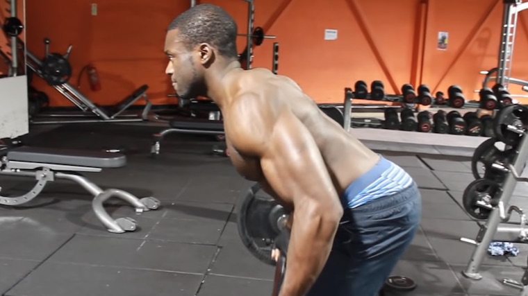 reverse-grip row back posture