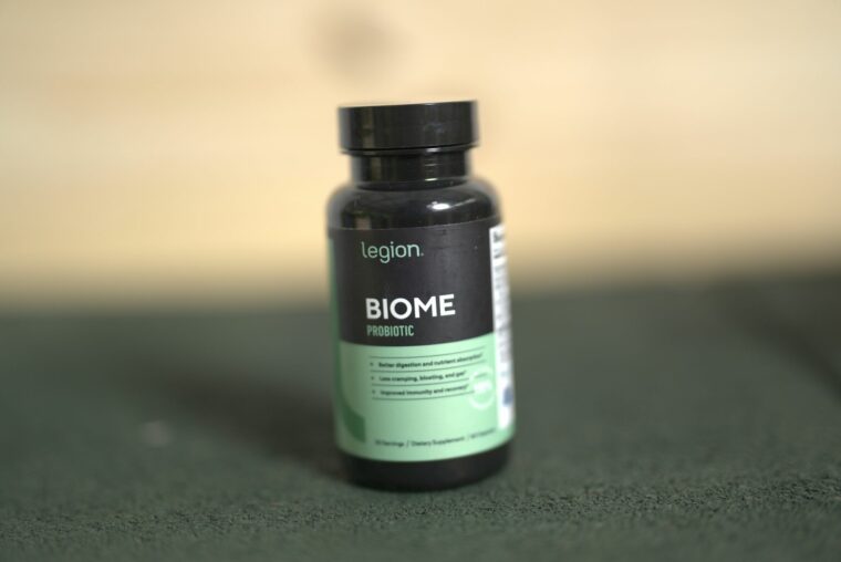 A bottle of Legion Biome Probiotic