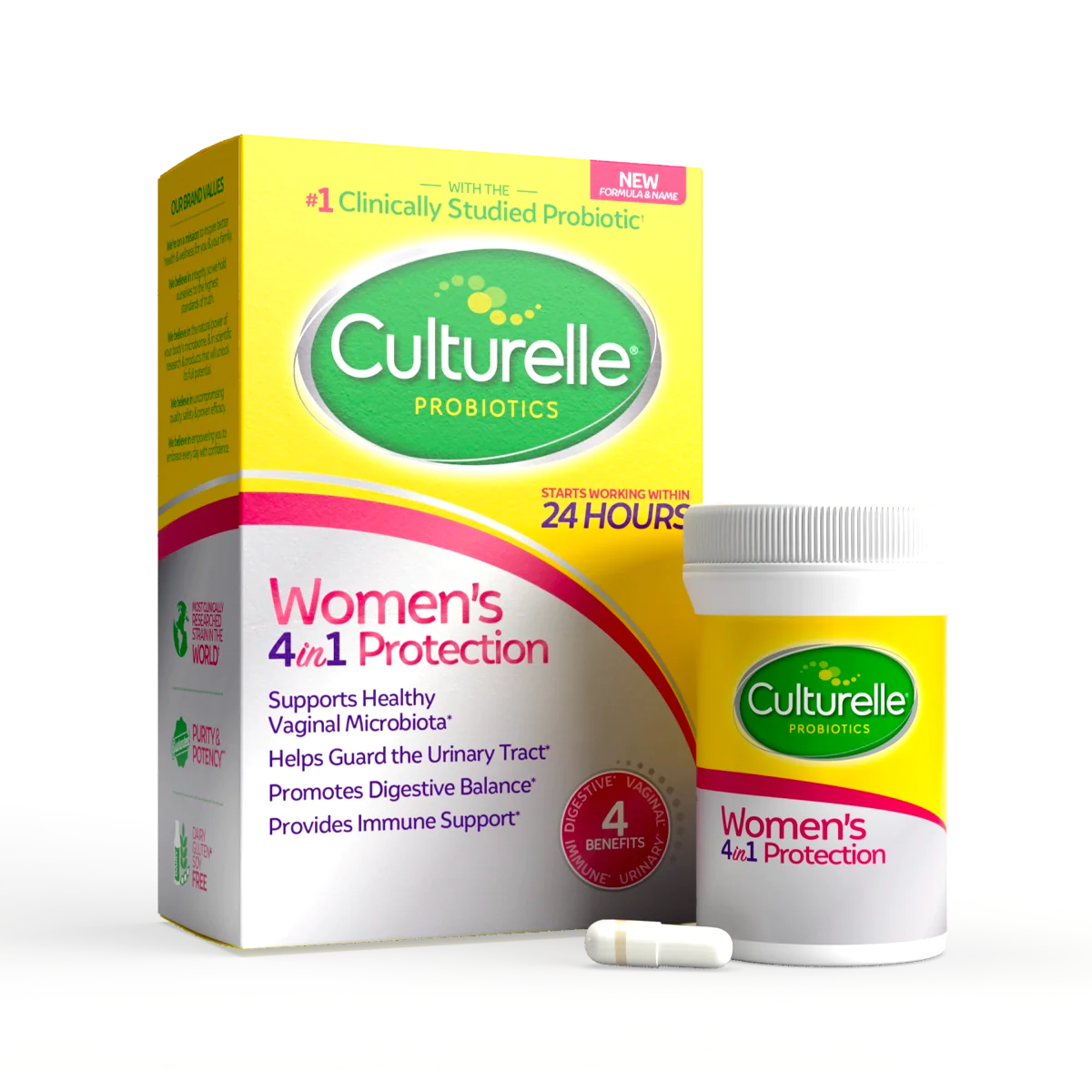 Culturelle Women’s 4-in-1 Daily Probiotic Supplements