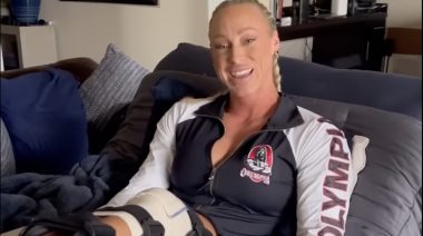Fitness competitor Missy Truscott provides an update about her knee injuries she suffered at the 2023 Olympia contest.