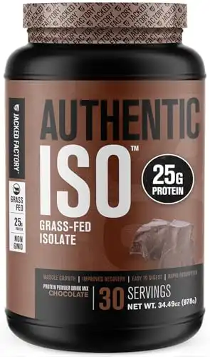 Jacked Factory Authentic ISO Grass Fed Whey Protein Isolate Powder