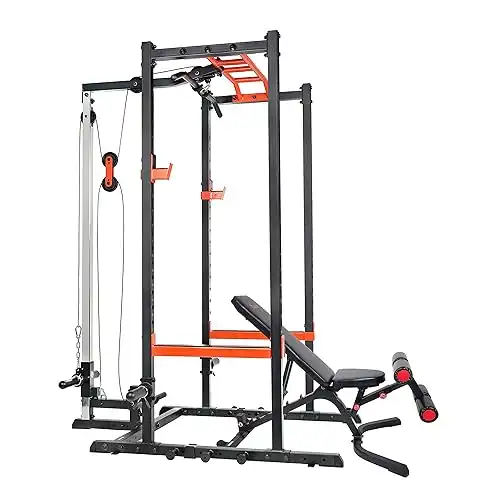 Sunny Health & Fitness Power Zone Strength Rack Power Cage Squat Rack