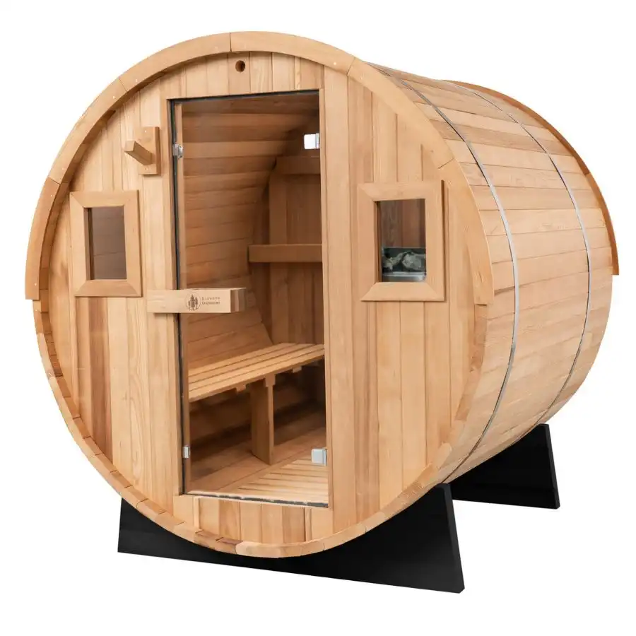 Redwood Outdoors Thermowood Barrel Sauna